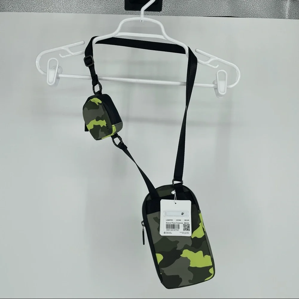 LULULEMON NWT MODULAR PHONE CROSSBODY BAG HERITAGE CAMO NEO MINT MULTI - Picture 5 of 9
